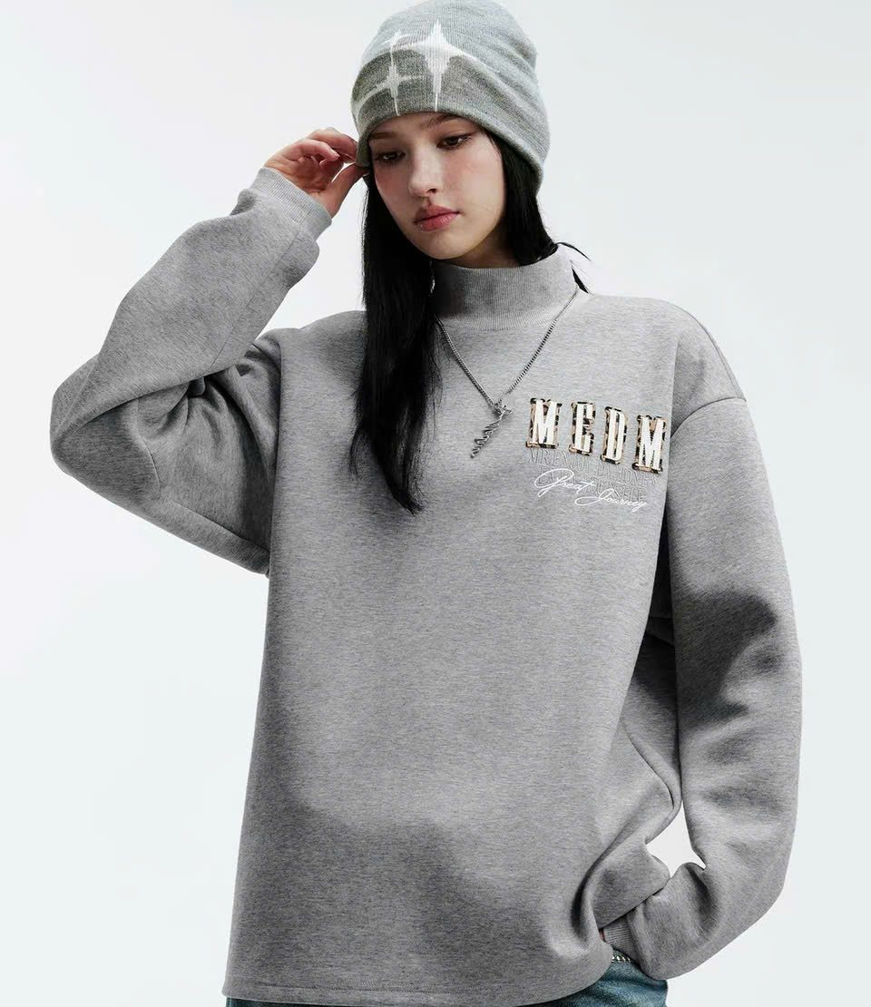 Áo Sweater MEDM Black-Red/ Grey-White 26
