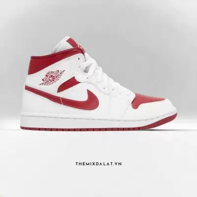 Giày Nike Air Jordan 1 Mid 'White Pomegranate'