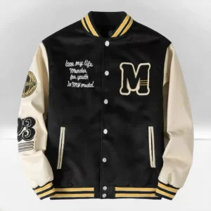 Áo Khoác Varsity Jacket Baseball Clan M Black Yellow