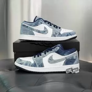 Giày Nike Air Jordan 1 Low Washed Denim