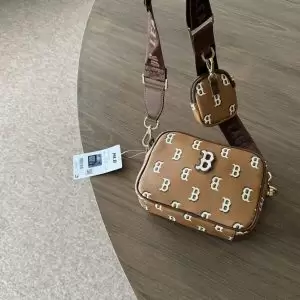 Túi Đeo Chéo MLB Big B Monogram Dia Boston Beige Brown