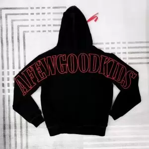 Hoodie Zip AFGK Just Backwards Black Red