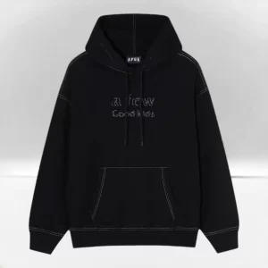 Hoodie Zip AFGK Just Backwards Black