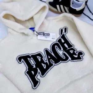 Áo fur hoodie Teach Peach